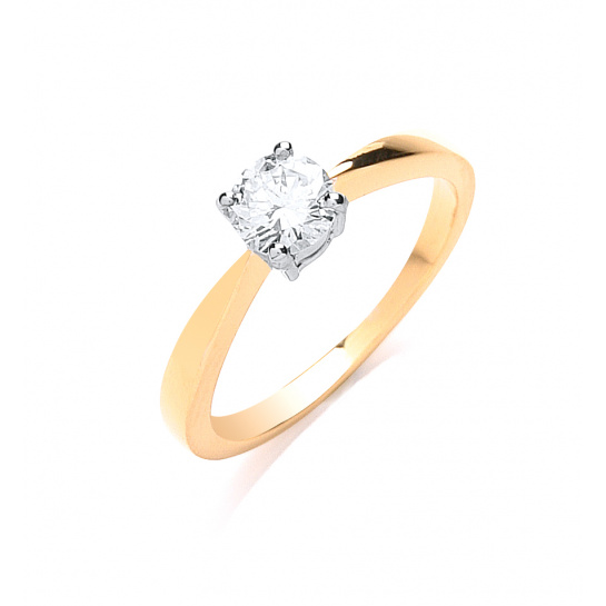18ct Yellow Gold 0.50ct Diamond Engagement Ring